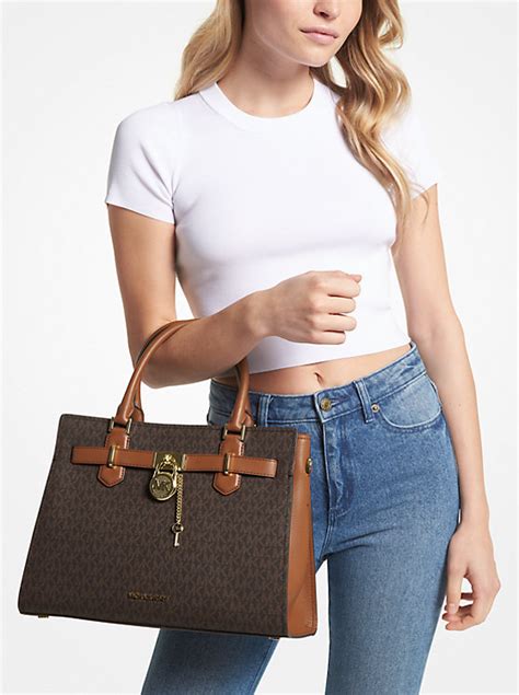 michael michael kors hamilton logo ew satchel